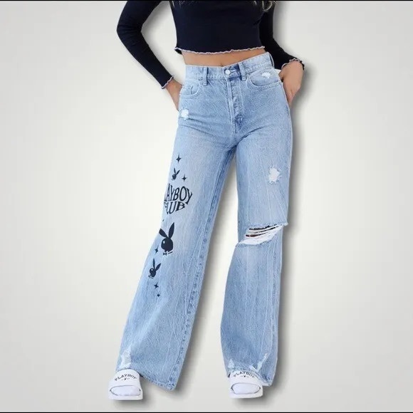 Playboy Wide Leg Jeans - Picture 1 of 11